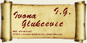 Ivona Glukčević vizit kartica